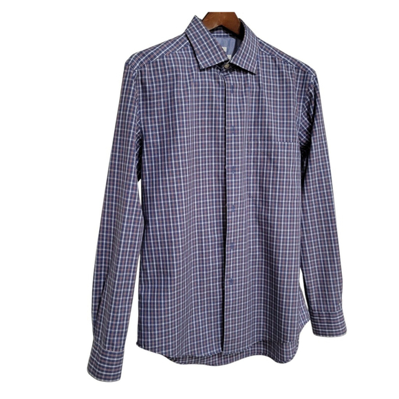 Joseph Abboud Long-Sleeves Plaid Non-Iron Shirt. Men's. Size Medium. Pre-owned - Picture 1 of 7